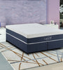 Vacuum Double Bed Spring Mattress White/Blue - Kappesberg