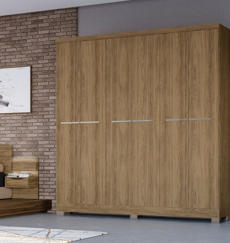 Wardrobe 6 Doors And 2 Drawers E530-NG Nogueira - Kappesberg