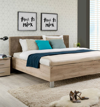 Canon 160 Double Bed Gray Oak 11008489- Forma Ideale