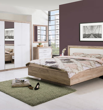 Astor NO1F Bedside Table Gray oak \ White 11008673- Forma Ideale