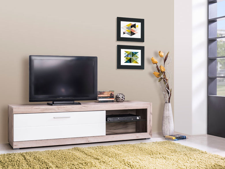 Polita Remo Tv Stand Gray Oak / White 11008810 - Forma Ideale