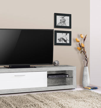 Polita Remo Tv Stand Concrete / White 11008818 - Forma Ideale