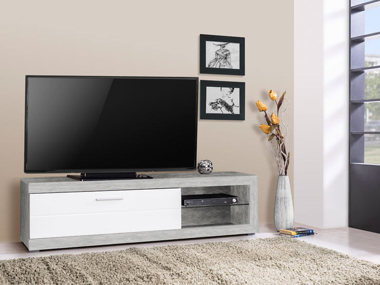 Polita Remo Tv Stand Concrete / White 11008818 - Forma Ideale