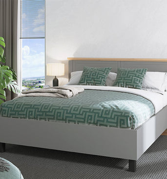 Valencia 160 Double Bed Graphite Grey / Artisan Oak 11011507 - Forma Ideale