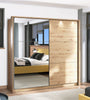 Sierra 220 Og 2 Sliding Door Wardrobe With Mirror Artisan Oak 11011510 - Forma Ideale