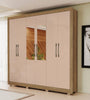 Wardrobe 6 Doors And 3 Drawers Wardrobe With Feet CB04M578-NGMC Nogueira/Macadamia