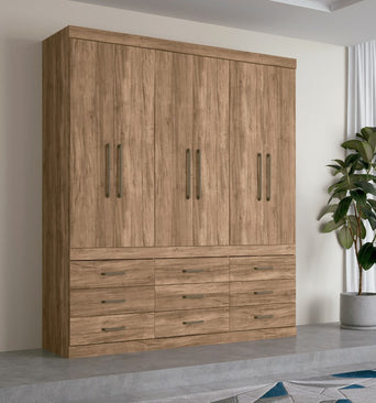 Armoire Havana Plus 6.9 Matte Atacama 6 Doors and 9 Drawers Wardrobe