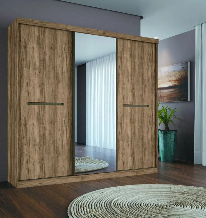 Armoire Dijon Matt Atacama 3 Sliding Doors 4 Drawers Wardrobe