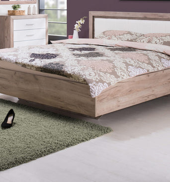 Astor 160 Double Bed Gray Oak / White 11008488 - Forma Ideale