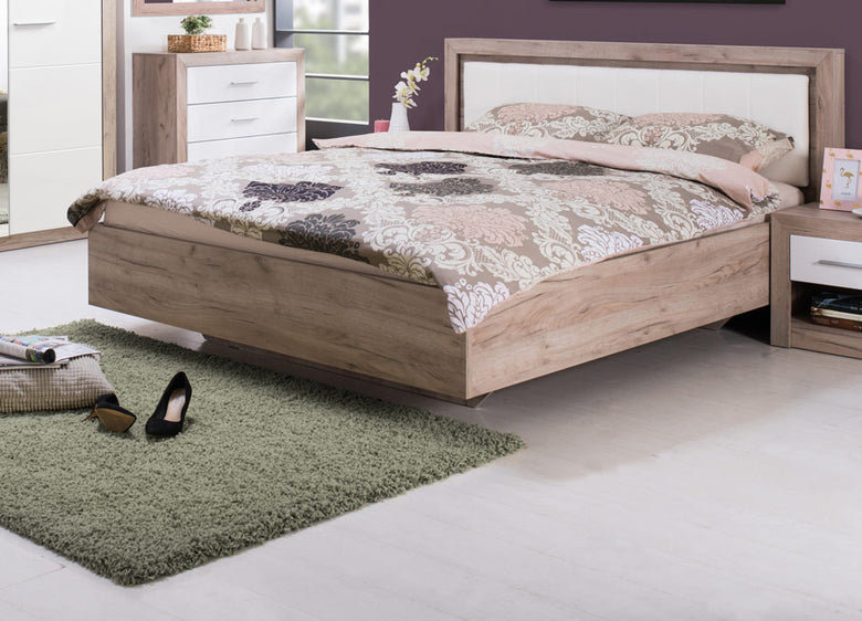 Astor 160 Double Bed Gray Oak / White 11008488 - Forma Ideale