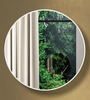 Decorative ES12 Ww 75cm Round Off-White Mirror Wall Panel