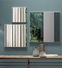 Decorative Es14 Ww Square Off White Mirror Wall Panel Set