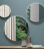 Decorative ES15 Ww Round Off White Mirror Wall Panel Set