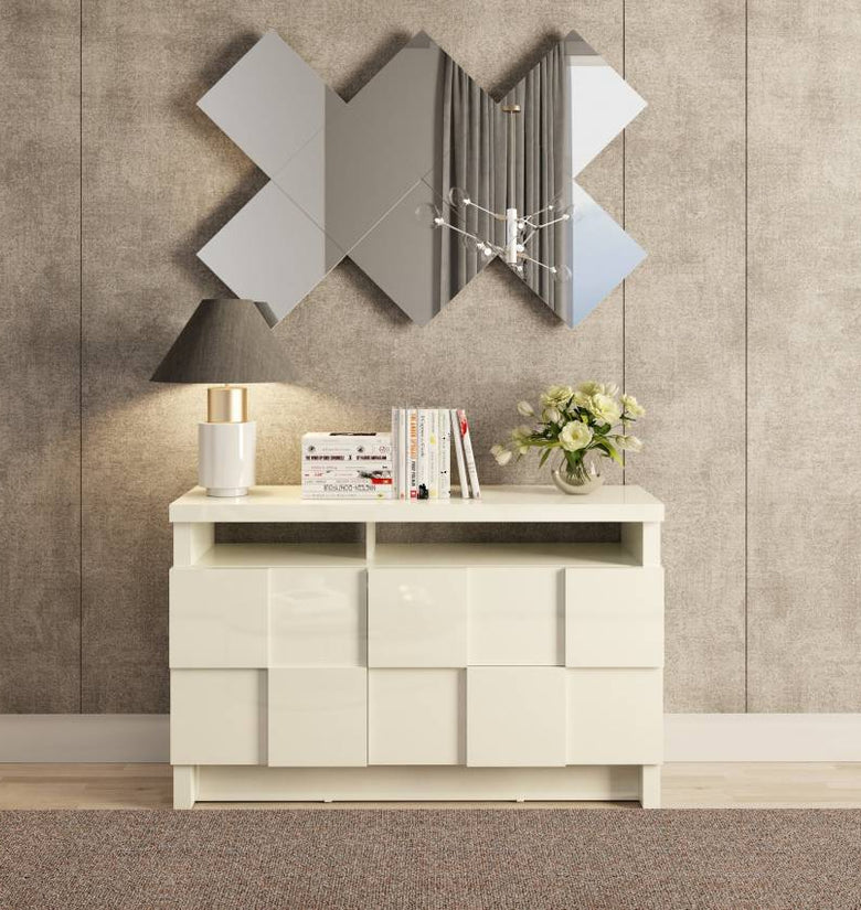 Decorative Accessories TB83 Ww 127cm Off White Mirror Wall Panel