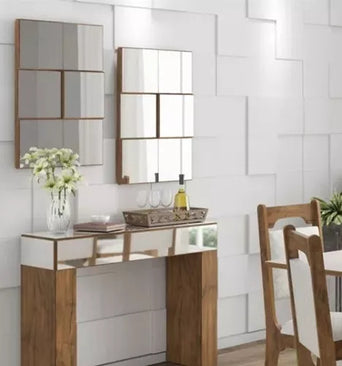 Decorative Accessories Tb85 50cm Freijo Square Blocks Mirror Wall Panel