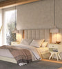 Modern Bed Tw195 Freijo/liso Upholstered Headboard - Dalla Costa