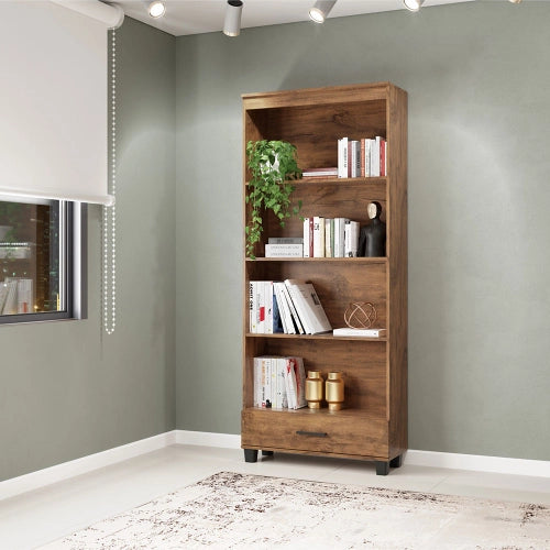 Modern C57 Nobre Bookcase With 1 Drawer - Dalla Costa