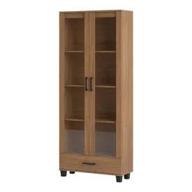 Modern C58 Frejio Bookcase With Glass Door And Drawer - Dalla Costa