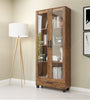 Modern C58 Nobre Bookcase With 2 Glass Door And Drawer - Dalla Costa