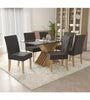 Bahamas Table + 6 Chairs Dining Set CSJ1048FR-A037 Black - Kappesberg