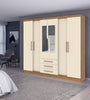 New Paris 6 Doors and 4 Drawers Wardrobe With Mirror 2526R-355 Canela Nature Off White - Mass Atualle