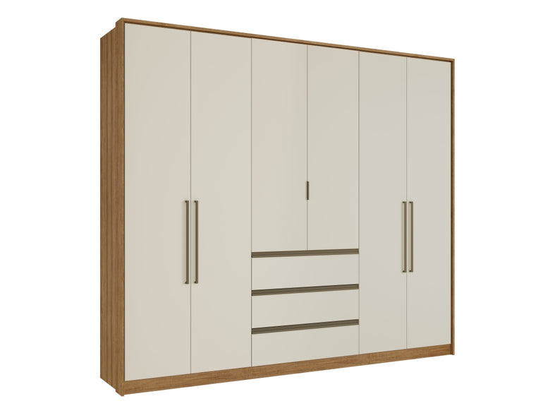 Venice 6 Doors 3 Drawers Wardrobe Almendra / Off-White - 5770