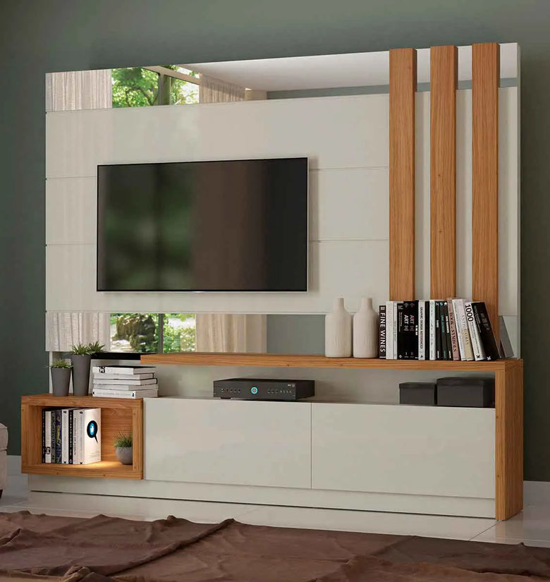 Home Theater MDF With LED Mirror and Doors Dalla Costa 2.20m